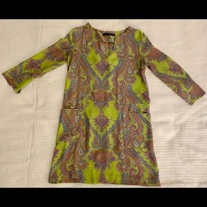 Zara Women’s 100% Silk Shift Dress, Small